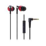 Audio-Technica ATH-CKM300i 附麥克風3.5mm耳機 - 紅色 | 全指向性麥克風 | 104dB 靈敏度 | 香港行貨