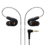 Audio-Technica ATH-E70 專業入耳式監聽耳機 - 黑色 | 平衡電樞式驅動器 | 環形掛耳連接線 | 香港行貨