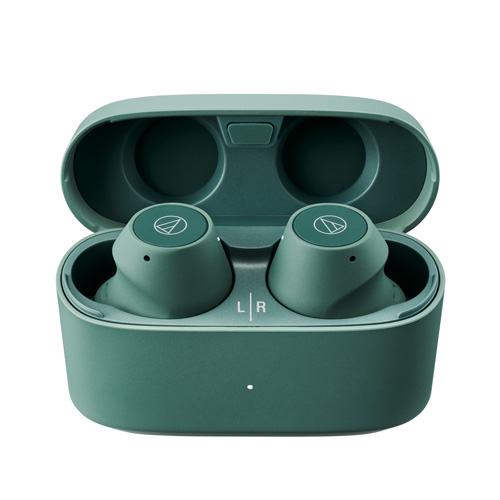 Audio-Technica ATH-CKS30TW+ 真無線耳機 - 休閒綠 | 9mm 驅動器聲學優化 | IP55 防水防塵 | 20 小時長續航 | 香港行貨