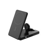 ARGO WT19 5000mAh 便攜折疊式充電座行動電源 - 黑色 | 多設備兼容(iPhone、AirPods、Apple Watch等) | 香港行貨