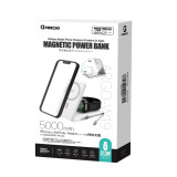 ARGO WT19 5000mAh 便攜折疊式充電座行動電源 - 白色 | 多設備兼容(iPhone、AirPods、Apple Watch等) | 香港行貨