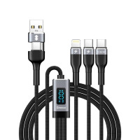 ARGO LC23 PD 100W 3IN2 充電線 - 2M | LED屏顯示充電瓦數 | 480Mbps傳輸速度 | 通過20,000次彎折測試 | 香港行貨