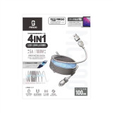 ARGO MC100 4IN1 100W可換式磁力收納充電線 - 1M | 內置E-MAKER芯片 | PD3.0 100W快充 | 香港行貨