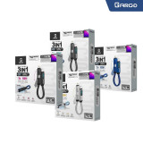 ARGO CC100 3合1 LED磁能傳輸充電短線(14.5cm) - 白色 | 顯示實時充電狀態 | 支援反向充電 | 香港行貨