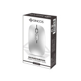 SINCOS SC-AM01 智能無線AI翻譯滑鼠 - 銀色 | 支持截圖翻譯 | 2.4GHz + 藍牙雙模式 | 語音打字功能 | 香港行貨