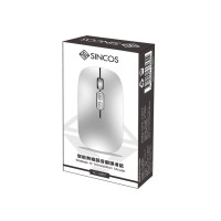 SINCOS SC-AM01 智能無線AI翻譯滑鼠 - 銀色 | 支持截圖翻譯 | 2.4GHz + 藍牙雙模式 | 語音打字功能 | 香港行貨