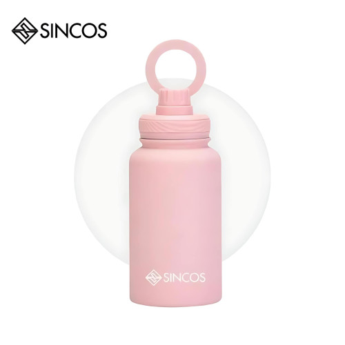 SINCOS SC-MB650 650ml不鏽鋼磁吸運動保溫壺 - 粉色 | 12小時熱度保溫及24小時凍感 | SGS/BPA FREE認證 | 香港行貨