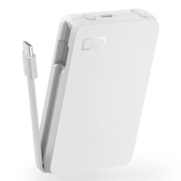Smartcoby Pro Slim Cable 35W 10000mAh 自帶線行動電源 - 白色 | 超薄 35W 輸出 | 內置 TypeC 線 | 香港行貨