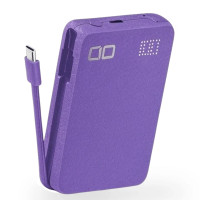 Smartcoby Pro Slim Cable 35W 10000mAh 自帶線行動電源 - 紫色 | 超薄 35W 輸出 | 內置 TypeC 線 | 香港行貨