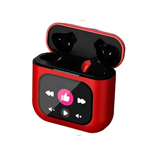 CHILLBUDS CO-21 多功能高清屏幕藍牙耳機 - 紅色 | ACS 全景音效 | 自定螢幕圖片 | 支援 Hi-Res 高清音樂 | 香港行貨