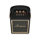 LONZUER Action 5000mAh 木製皮革便攜式藍牙喇叭 - 黑色 | 600mV靈敏度 | 10小時超長續航 | 香港行貨