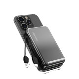 Ismartdigi TL166 10000mAh 內置線磁吸MagSafe雙色移動電源 - 黑灰色 | 可同時支援5部裝置 | PD35W快充 | 香港行貨