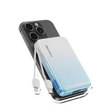 Ismartdigi TL166 10000mAh 內置線磁吸MagSafe雙色移動電源 - 藍白色 | 可同時支援5部裝置 | PD35W快充 | 香港行貨