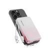 Ismartdigi TL166 10000mAh 內置線磁吸MagSafe雙色移動電源 - 粉白色 | 可同時支援5部裝置 | PD35W快充 | 香港行貨