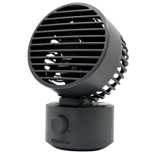 RHYTHM Silky Wind Mini 雙扇葉坐枱風扇 - 灰色 | 雙扇葉集中出風 | 兩段式風速設計 | 香港行貨