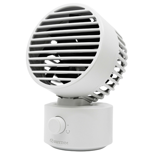 RHYTHM Silky Wind Mini 雙扇葉坐枱風扇 - 白色 | 雙扇葉集中出風 | 兩段式風速設計 | 香港行貨