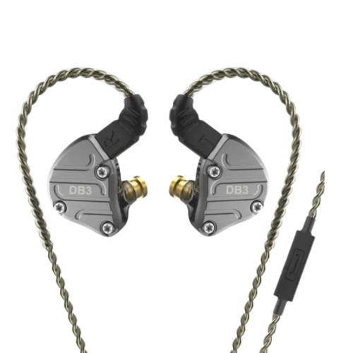NICEHCK DB3 三單元雙動圈 + 動鐵耳機 - 黑色 | 鋁合金聲學導音嘴 | 3.5mm插頭 | 2Pin可換線 | 香港行貨