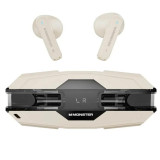 MONSTER AIRMARS XKT08 Pro 半入耳式藍牙電競耳機 - 米白色 | 游戲低延遲 | 109dB/mW靈敏度 | 香港行貨