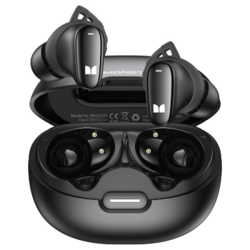 MONSTER N-Lite 206 藍牙無線耳機 - 黑色 | DSP 放大技術 | AI 智能降噪 | Pure Monster Sound | 香港行貨