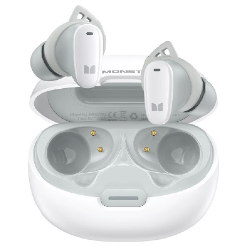 MONSTER N-Lite 206 藍牙無線耳機 - 白色 | DSP 放大技術 | AI 智能降噪 | Pure Monster Sound | 香港行貨