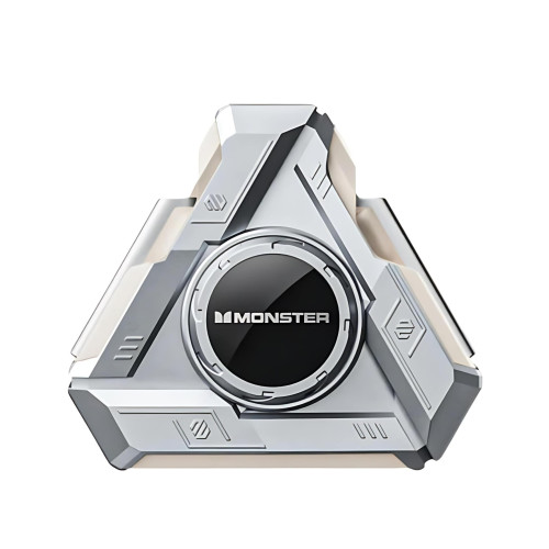 MONSTER AIRMARS XKT22 半入耳式無線電競耳機 - 銀色 | 陀螺充電殼 | Hi-Fi立體聲 | 香港行貨