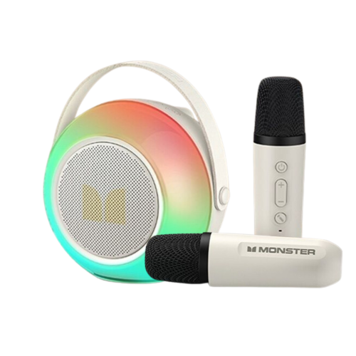 MONSTER M8 兒童無線唱K神器 - 白色 | AI智能修音 | 輕巧設計 | 趣味變聲 | 香港行貨
