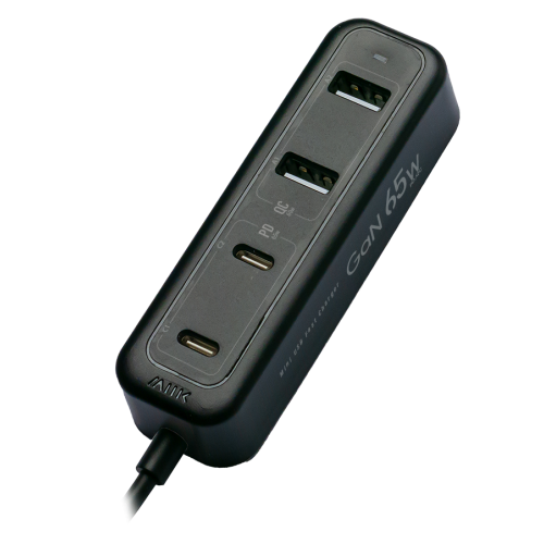 M2K『 夾充 』GaN 65W夾枱迷你快速充電器 - 黑色 | 可夾可磁吸 | 多種安全保護 | 2M線長 | 香港行貨