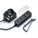 M2K『 夾充 』GaN 65W夾枱迷你快速充電器 - 黑色 | 可夾可磁吸 | 多種安全保護 | 2M線長 | 香港行貨