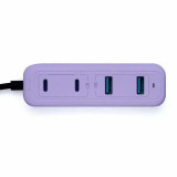 M2K『 夾充 』GaN 65W夾枱迷你快速充電器 - 紫色 | 可夾可磁吸 | 多種安全保護 | 2M線長 | 香港行貨