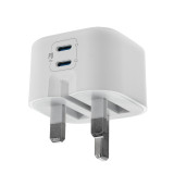 M2K『摺充』摺腳雙TYPE-C GaN45W 迷你快速充電器 - 白色 | 90°摺腳設計 | GaN充電科技 | 香港行貨