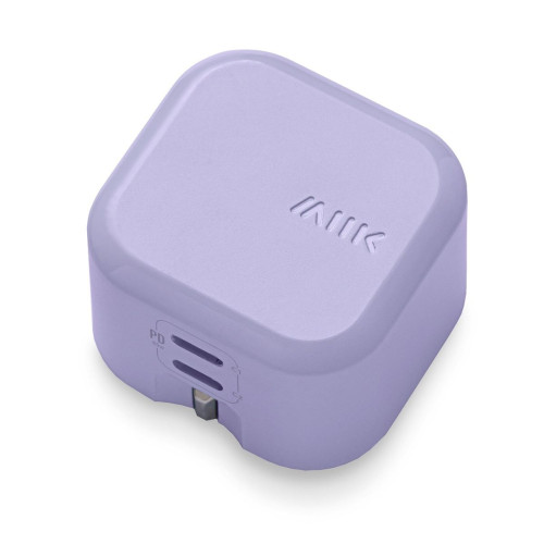 M2K『摺充』摺腳雙TYPE-C GaN45W 迷你快速充電器 - 紫色 | 90°摺腳設計 | GaN充電科技 | 香港行貨