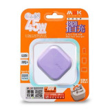 M2K『摺充』摺腳雙TYPE-C GaN45W 迷你快速充電器 - 紫色 | 90°摺腳設計 | GaN充電科技 | 香港行貨