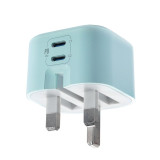 M2K『摺充』摺腳雙TYPE-C GaN45W 迷你快速充電器 - 淺綠色 | 90°摺腳設計 | GaN充電科技 | 香港行貨