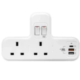 M2K PDQC 30.5w快充版T蘇 - 白色 | 防雷保護 | PD20W快充 | USB電源開關 | 香港行貨