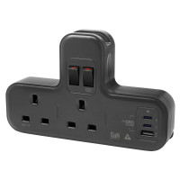 M2K GaN50.5W 快充版T蘇 - 灰色 | 防雷保護 | PD36W快充 | USB電源開關 | 香港行貨