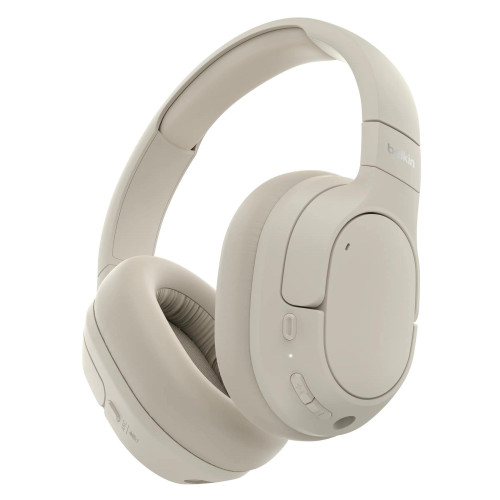 Belkin SoundForm Isolate 頭戴式無線降噪耳機 - 沙色 | 混合式主動降噪 | 多點藍牙鏈接 | 香港行貨