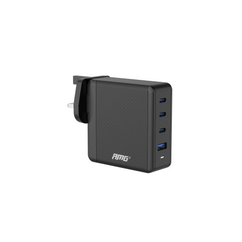 AMG-CT GW100 GaN 100W 4 in 1火牛 - 黑色 | 多設備同時充電 | 高效散熱 | 智慧充電保護 | 香港行貨