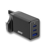 AMG-CT GW65 GaN 65W 多孔快速充電器 - 黑色 | 多重安全保護 | 支援三部設備同時充電 | 香港行貨