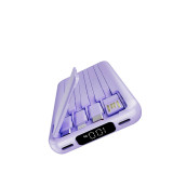 J-TEC JX-10 Magsafe 10000mAh 行動電源 - 紫色 | 附充電線和支架 | 數位螢幕充電等隱藏式顯示 | 香港行貨