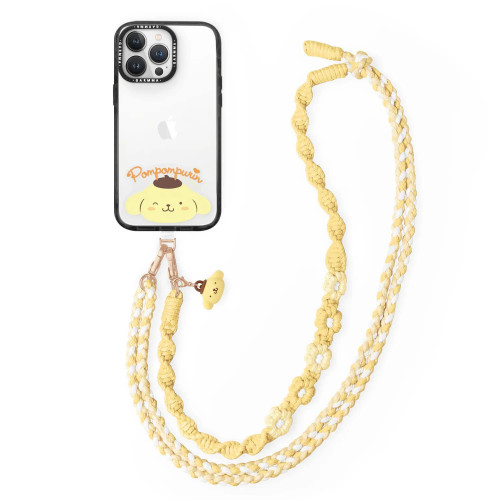 GARMMA×SANRIO 公仔吊飾編織手機長背帶(160cm) - Pompompurin | 精細手工編織 | 自由調整長度 | 香港行貨
