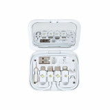 ClueBox x Sanrio 6合1 數據/充電電線套件連鏡盒 - Minna no tabo | 含多種介面轉換器 | 兼具化妝鏡與手機支架功能 | 香港行貨