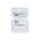 ClueBox x Sanrio 6合1 數據/充電電線套件連鏡盒 - Little Twin Stars | 含多種介面轉換器 | 兼具化妝鏡與手機支架功能 | 香港行貨