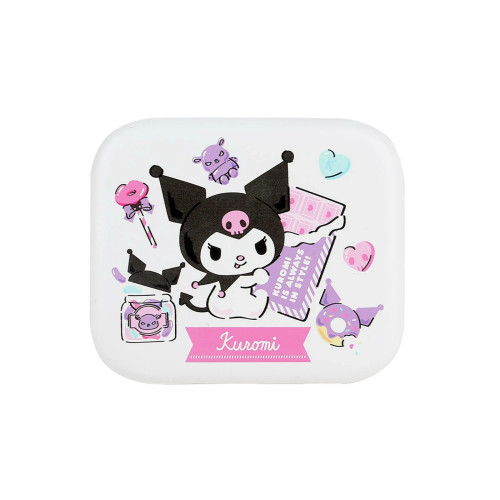 ClueBox x Sanrio 6合1 數據/充電電線套件連鏡盒 - Kuromi | 含多種介面轉換器 | 兼具化妝鏡與手機支架功能 | 香港行貨