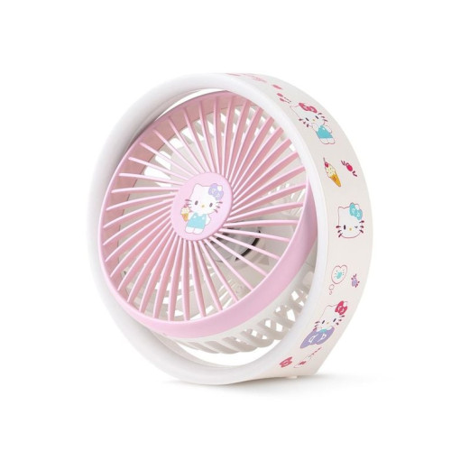 ClueBox x Sanrio CB-HFS5-L1 便攜式桌面風扇燈 - Hello Kitty | 三檔風速 | 三段亮度燈光 | 配備背部掛鉤 | 香港行貨