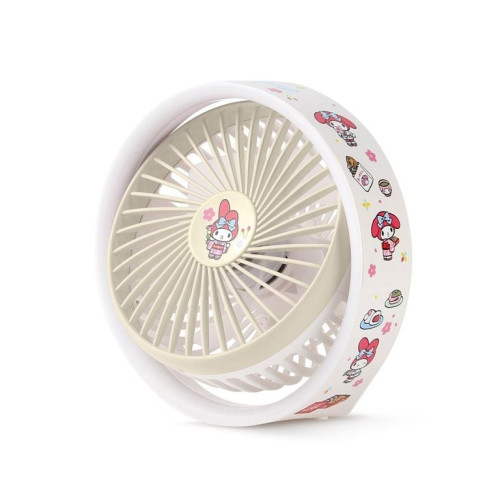 ClueBox x Sanrio CB-HFS5-L1 便攜式桌面風扇燈 - My Melody | 三檔風速 | 三段亮度燈光 | 配備背部掛鉤 | 香港行貨