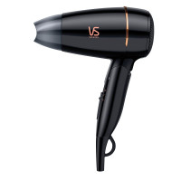 Vidal Sassoon VS152H 1200W負離子旅行風筒 - 黑色 | 2段熱力/ 風速設定 | 負離子頭髮順滑技術 | 香港行貨