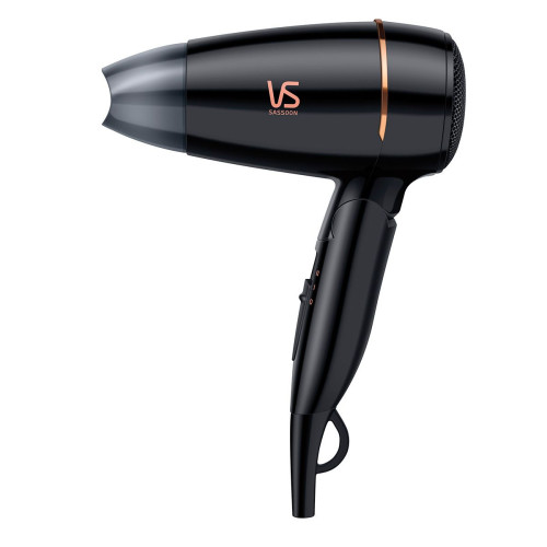 Vidal Sassoon VS152H 1200W負離子旅行風筒 - 黑色 | 2段熱力/ 風速設定 | 負離子頭髮順滑技術 | 香港行貨