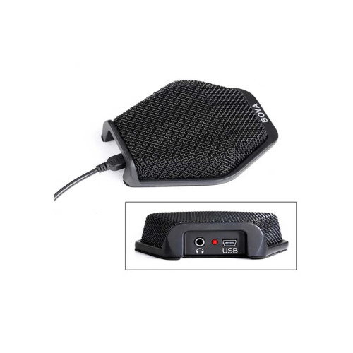 BOYA BY-MC2 會議專用錄音桌上型麥克風 - 黑色 | 360度全向收音 | 降噪消除回聲 | 超心型指向電容式麥克風 | 香港行貨