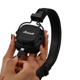 MARSHALL MAJOR V 頭戴式藍牙耳機 - 黑色 | 約100小時藍牙播放 | 可自定義的M按鍵 | 平行進口