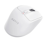 HAVIT MS61WB 2.4Ghz+藍牙雙模滑鼠 - 白色 | 1200-2000-3200三檔DPI調速 | 輕鬆切換雙連接模式 | 香港行貨